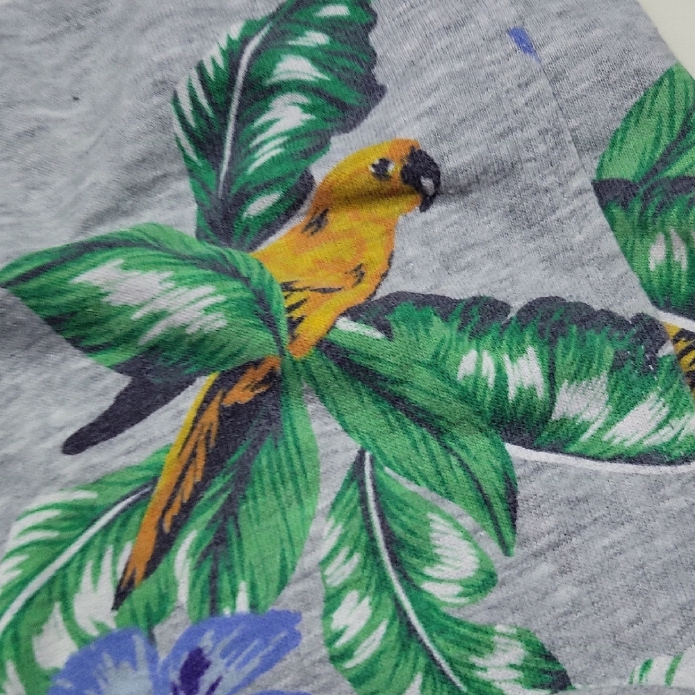 Floral Print Gray Shorts - Picture 4 of 6